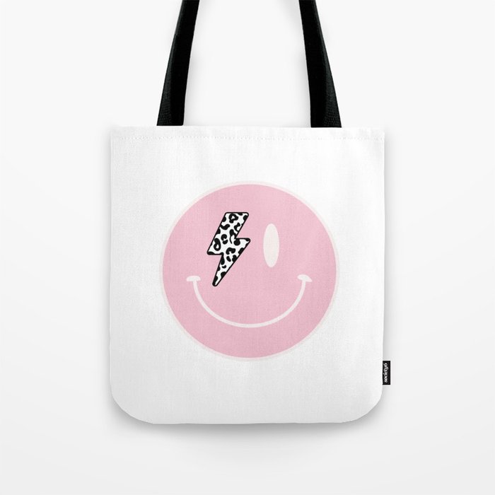 Make Someone Smile Zippered Tote Bag - Positive Tote - Happy Face Tote