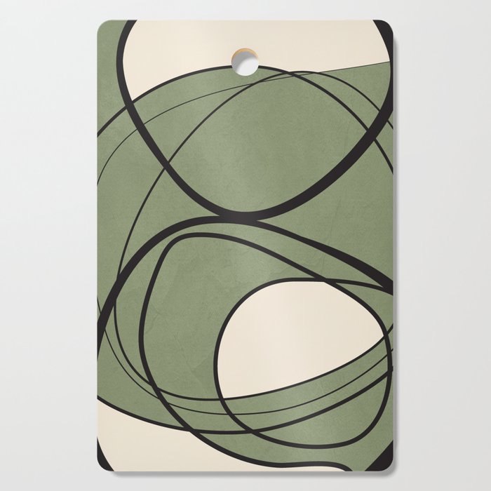 Abstract Line 35 Cutting Board