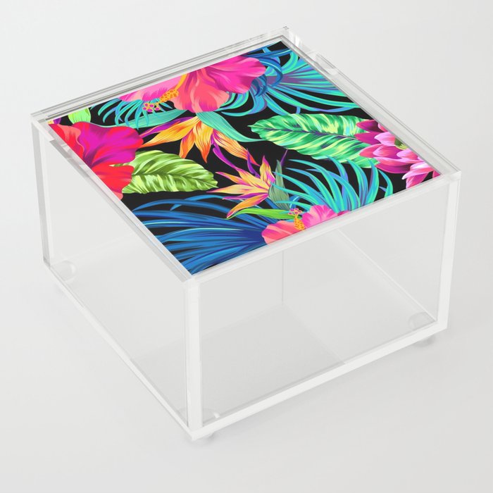 Drive You Mad Hibiscus Pattern Acrylic Box