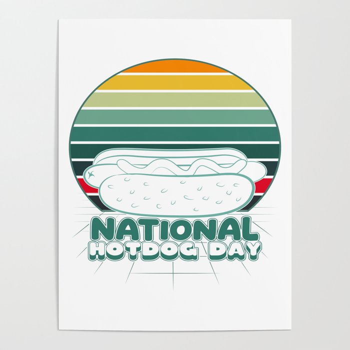 National Hot Dog Day Poster