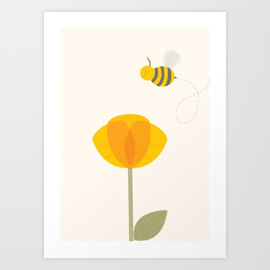 Bee a Flower Art Print