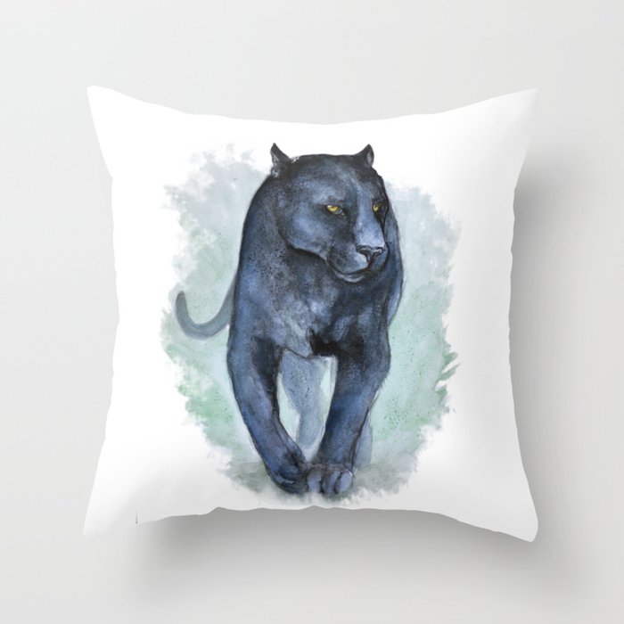 Black panther shop throw pillow
