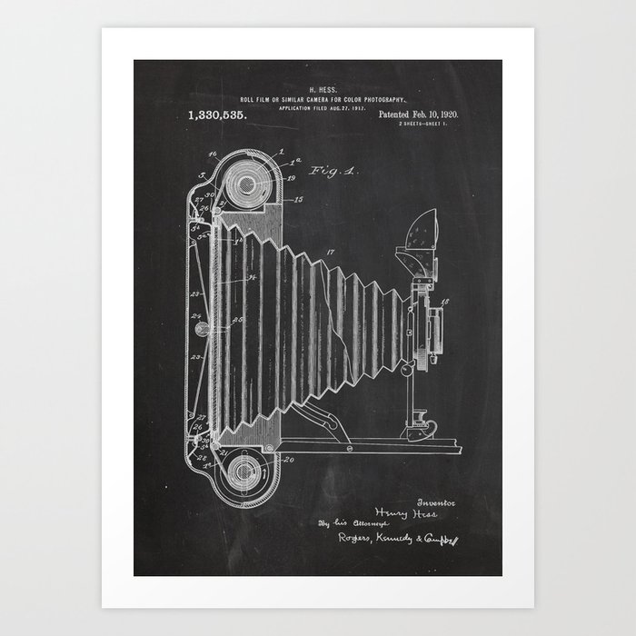 Camera Roll Film Patent Art Print By Hugopascoal Society6
