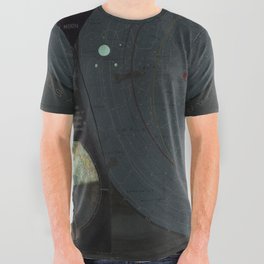 Planetary System 1887-Vintage Map All Over Graphic Tee