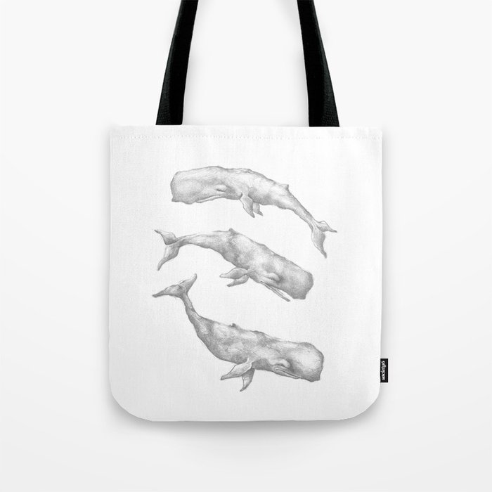 Three Little Whales Tote Bag