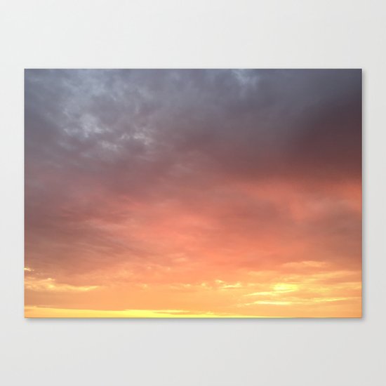 Yellow Red and Gray Sky Canvas Print