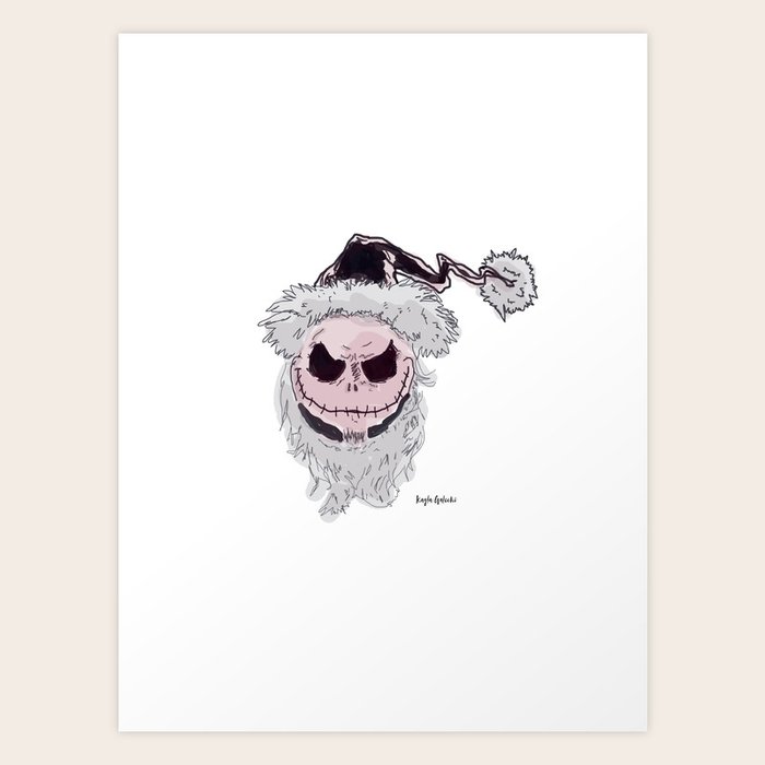 Nightmare Before Christmas Art Print By Kaylagaleckiart Society6