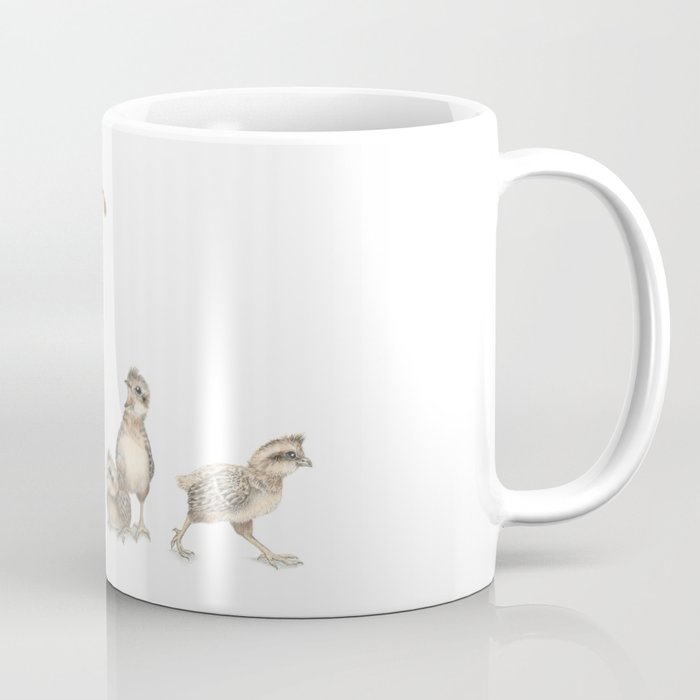 Quail Family with Mom and Babies Coffee Mug