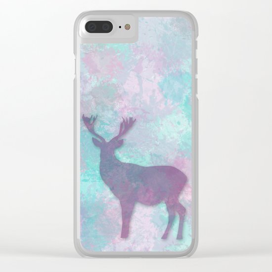 Deer Silhouette Clear iPhone Case