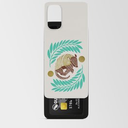 Sleepy Armadillo – Turquoise and Gold Android Card Case
