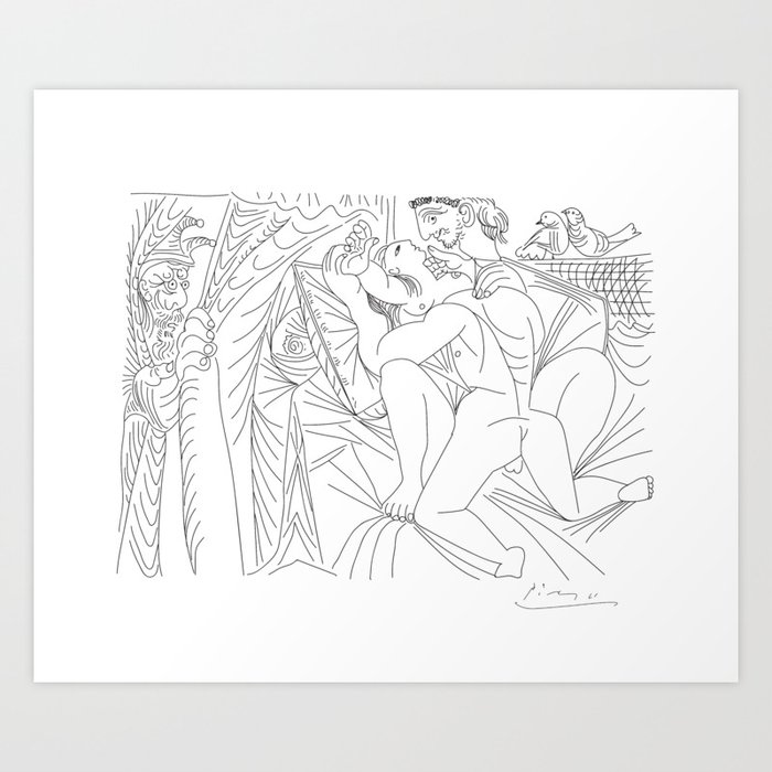 Picasso - Mythological Lovers 02 Art Print
