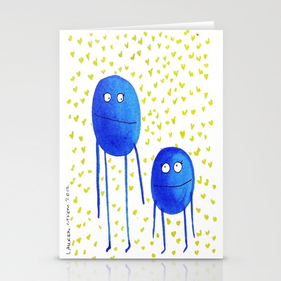 Blue Love Guys Stationery Cards