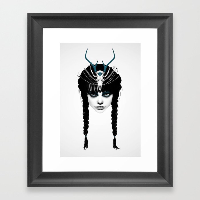 Wakeful Warrior - In Blue Framed Art Print