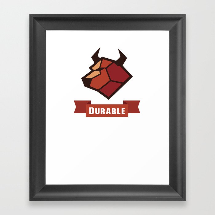 Durable Cow Framed Art Print