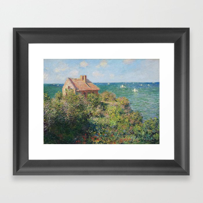 Fisherman's Cottage at Varengeville by Claude Monet Framed Art Print