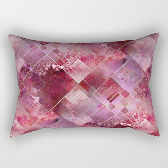 Marbleized Strawberry Rectangular Pillow