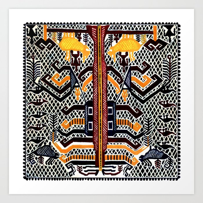  Batik Lampung  Pattern Traditional Ethnic Art Print by 