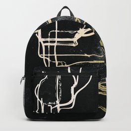 Vessels of NYC Backpack | White, City, Art, Abstract, Black, Subway, Watercolor, Newyorkcity, Graphicdesign, Gold 