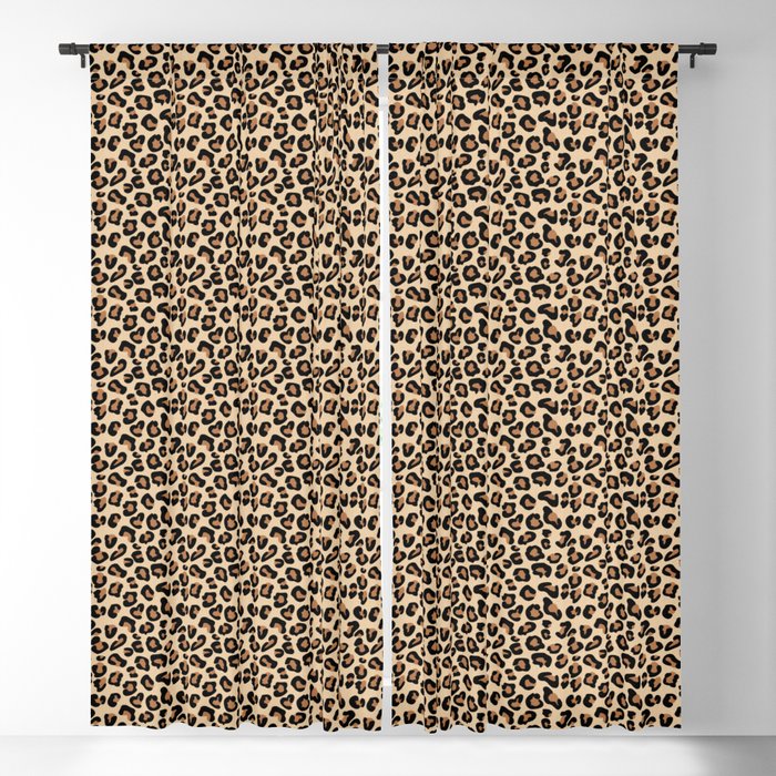 Leopard Print, Black, Brown, Rust and Tan Blackout Curtain by mm ...