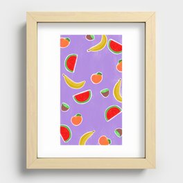 Fruit on Purple Recessed Framed Print