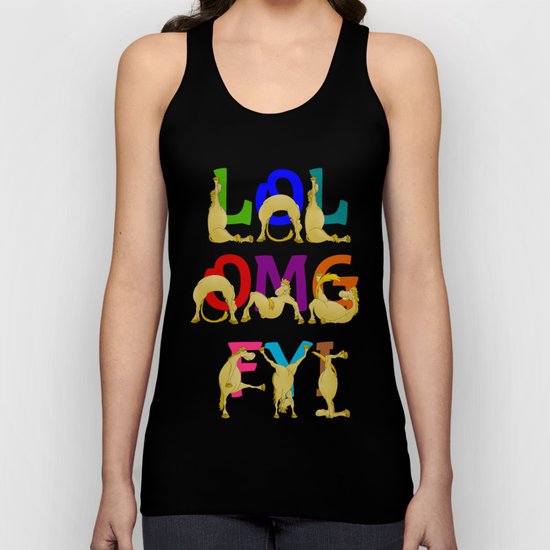 Cute Ponies LOL OMG FYI Unisex Tank Top