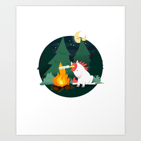 Forest of the Unicorn Art Print