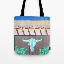 Cow Skull and Cactus - New Mexico Travel Photography Tote Bag