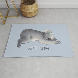 Koala Sketch - Not Now - Lazy animal Rug