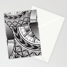 UrbanNesian Black and White Tatau Stationery Card