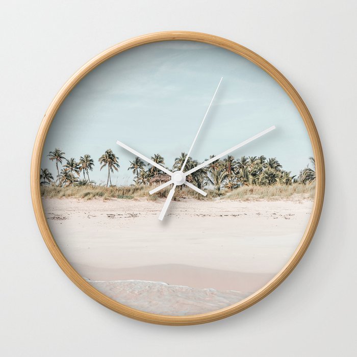 Beach Ocean Palm Trees Wall Clock