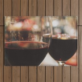 Spain Photography - Two Glasses Of Wine Outdoor Rug