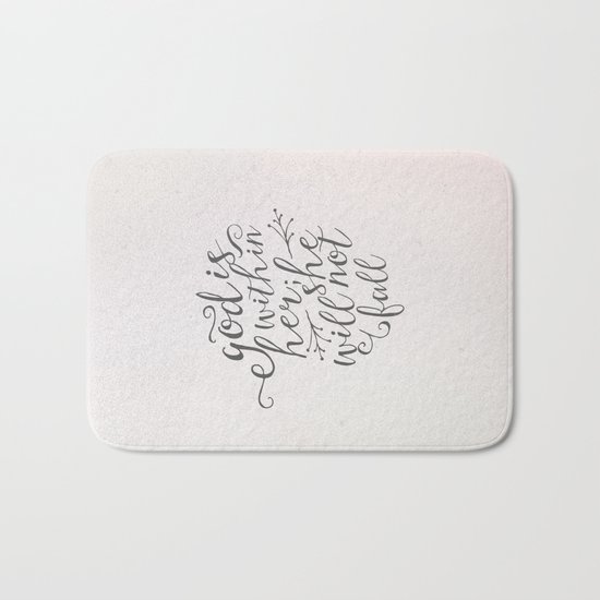 SHE WILL NOT FALL Bath Mat