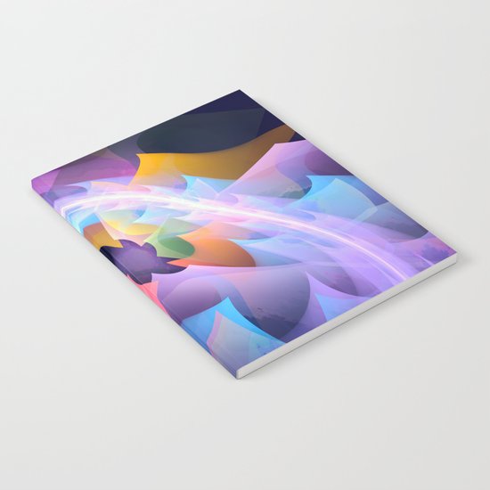 Cyclone of feelings, colourful fractal abstract Notebook