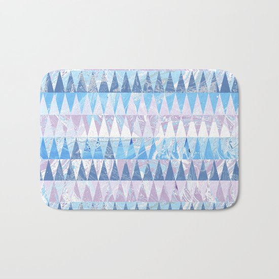 Geometric marble Bath Mat