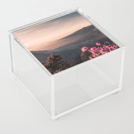Indonesian Mountains at Sunrise Acrylic Box