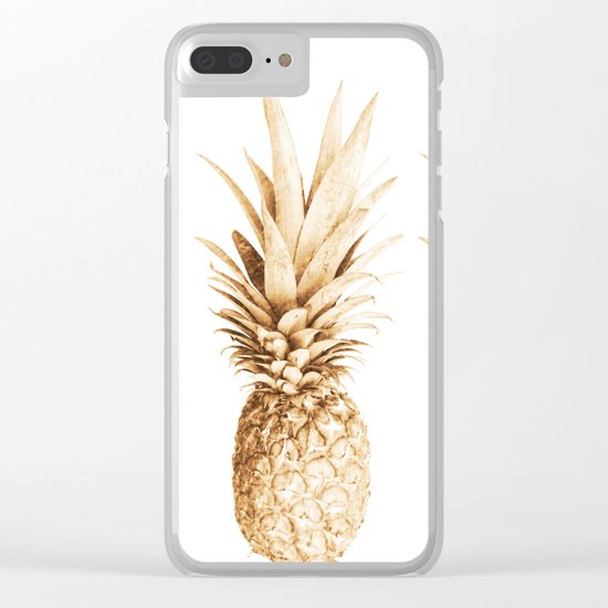 Pineapples and illusion Clear iPhone Case