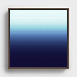 Nautical Blue Ombre Framed Canvas