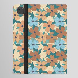 blue cream brown floral nautical dogwood symbolize rebirth and hope iPad Folio Case