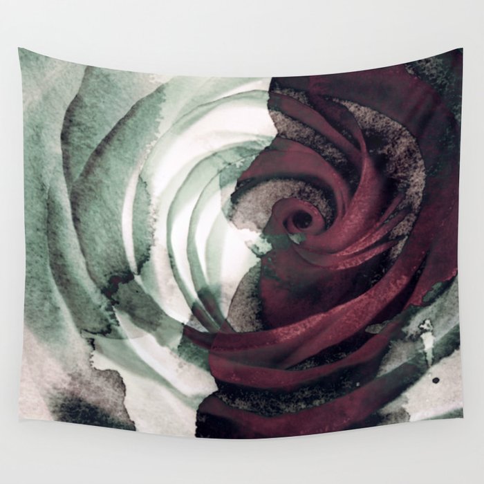 ribbon rose Wall Tapestry by clemm Society6