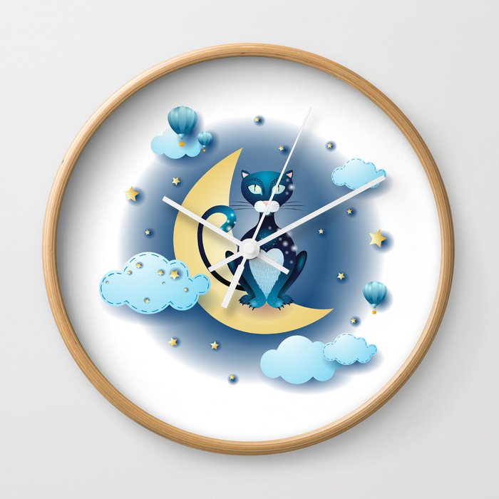 Over the Moon  Wall Clock