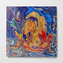 Jewellery King Trippy Psychedelic Abstract Artworkh Metal Print