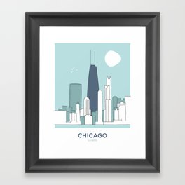 Chicago Skyline Framed Art Print