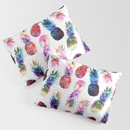 watercolor and nebula pineapples illustration pattern Pillow Sham