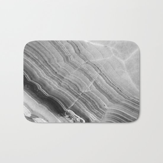Shades of grey marble Bath Mat