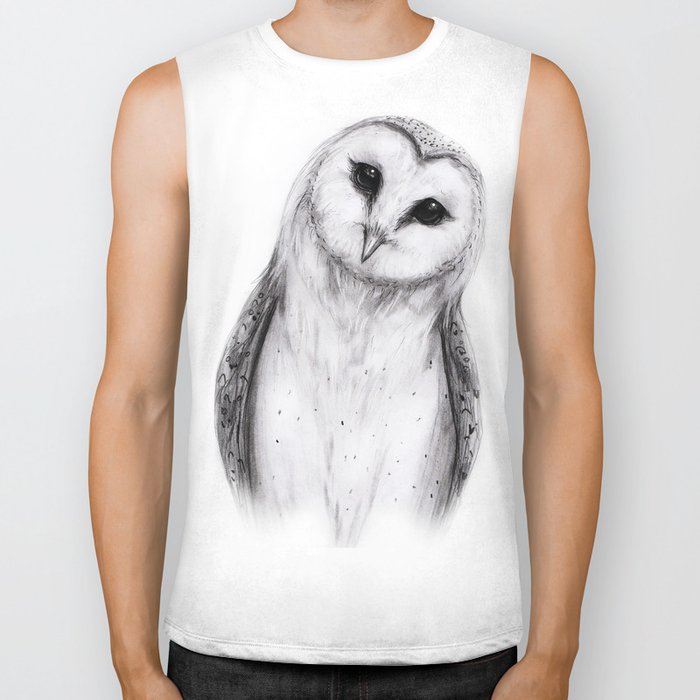 Barn Owl Sketch Biker Tank By Isaiahstephens Society6