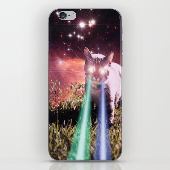 Mega Space Cat Rising iPhone & iPod Skin