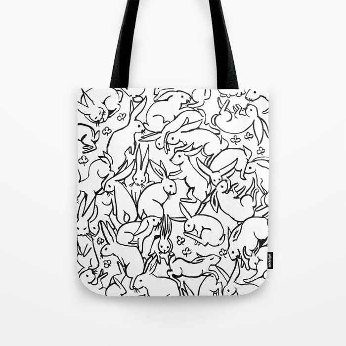 Bunny Pattern Tote Bag