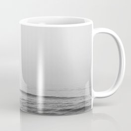Surfers - Black and White Ocean Photography Huntington Beach California Coffee Mug