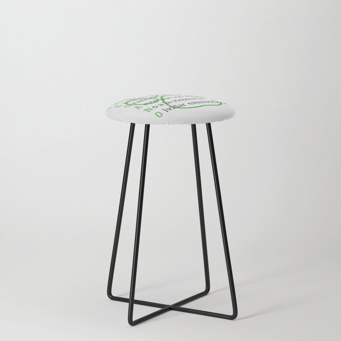 Acróstico vegano | Vegan acrostic Counter Stool