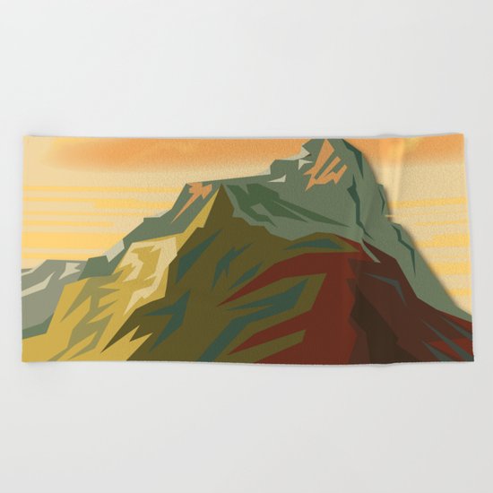 Night Mountains No. 44 Beach Towel